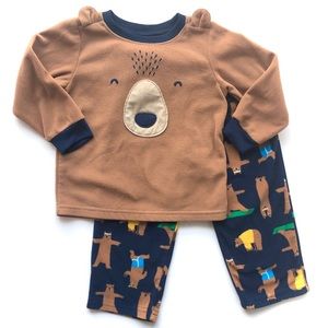 Carter’s | Cute Bear Face 🐻 Fleece Pajama Set 3T